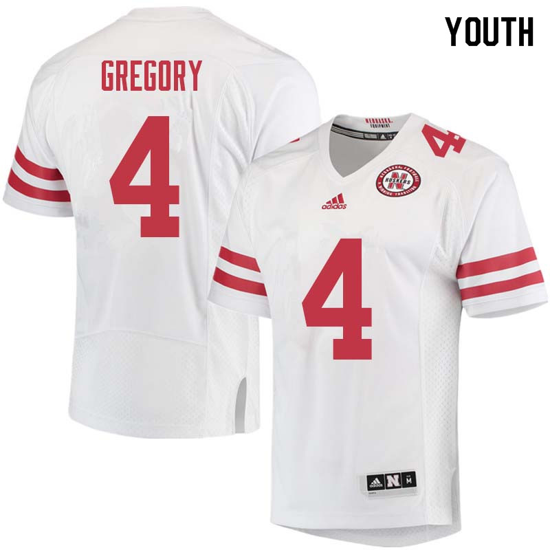 Youth #4 Randy Gregory Nebraska Cornhuskers College Football Jerseys Sale-White
